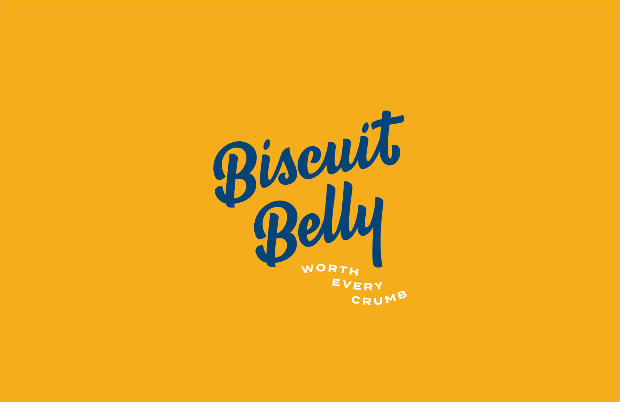 Biscuit Belly logo on yellow background